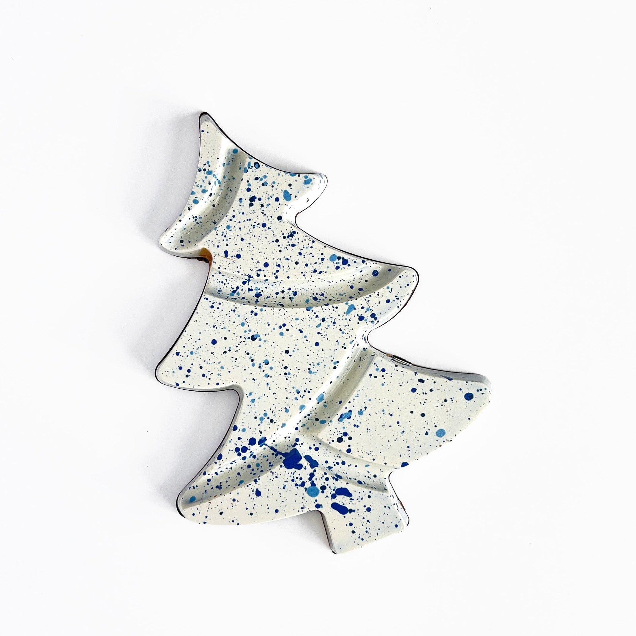 Hand decorated chocolate Christmas tree on a white background