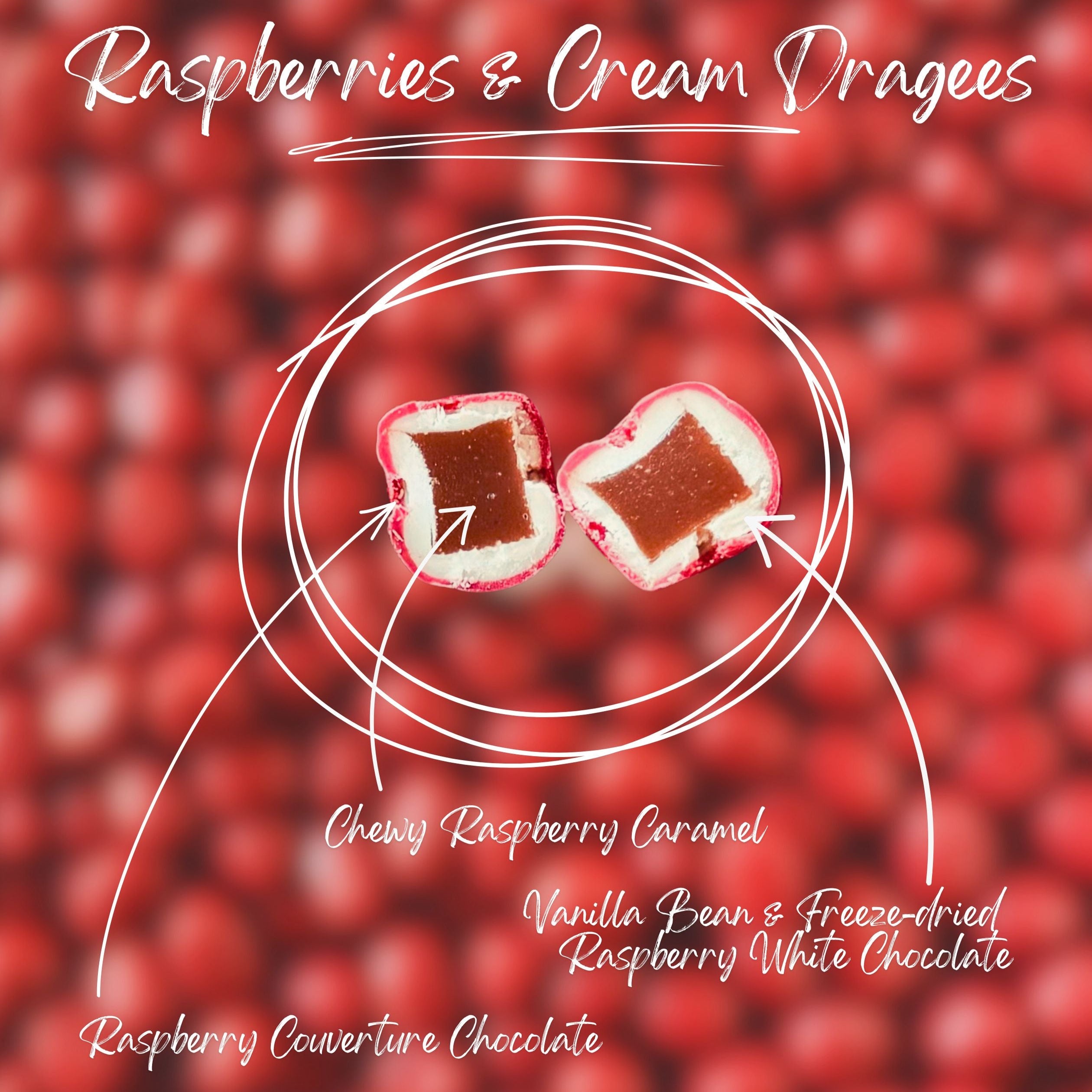 Raspberries & Cream Dragees