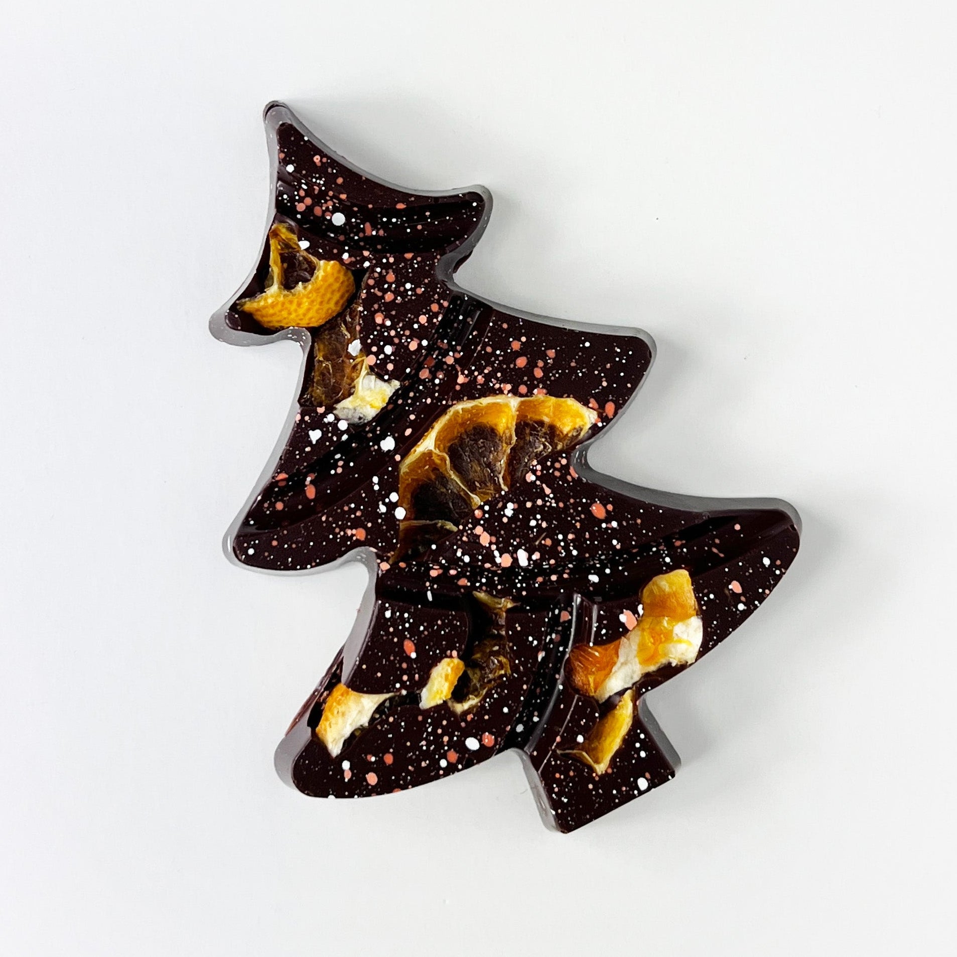 Mini citrus dark chocolate tree