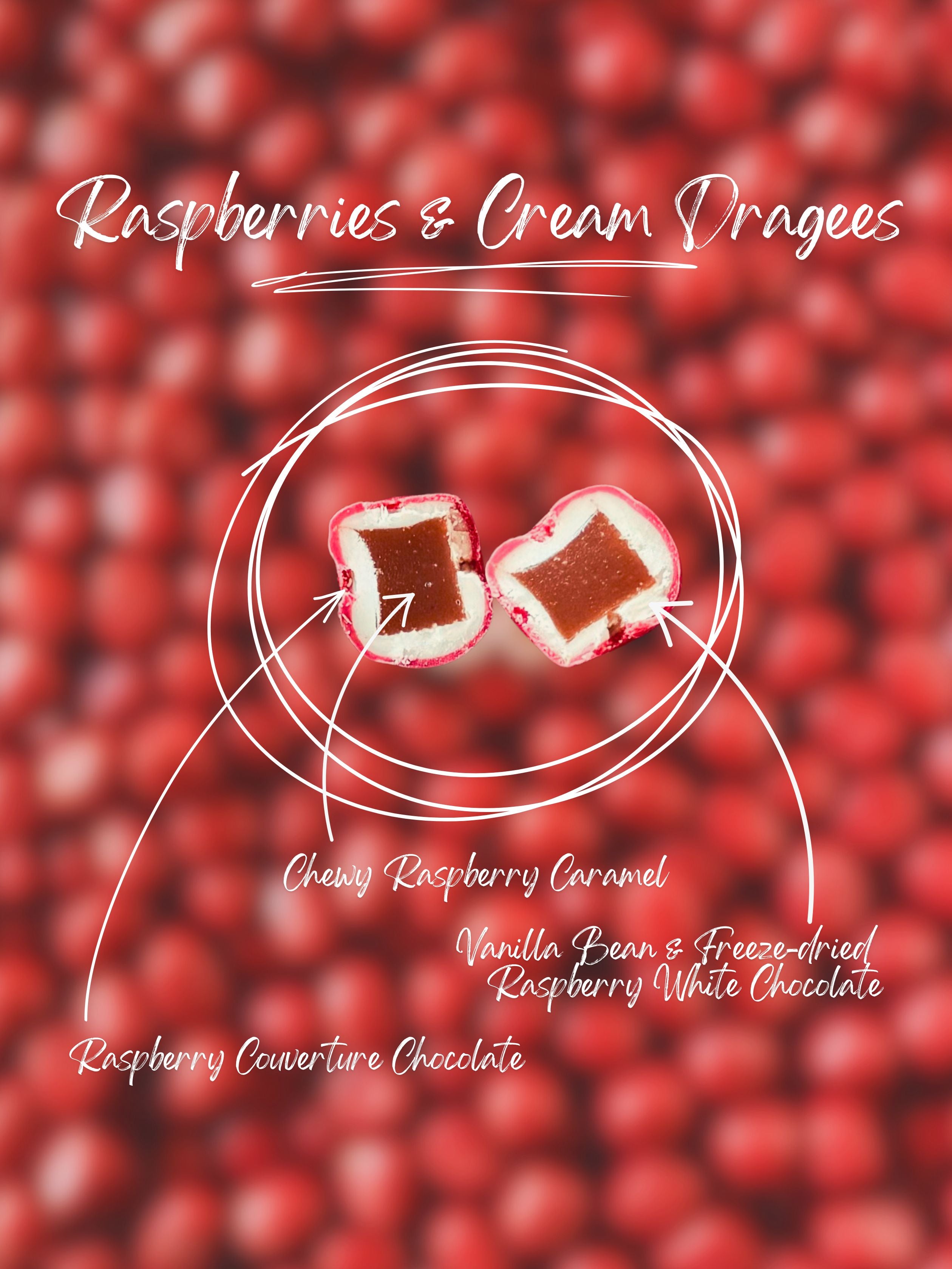 Raspberries & Cream Dragees