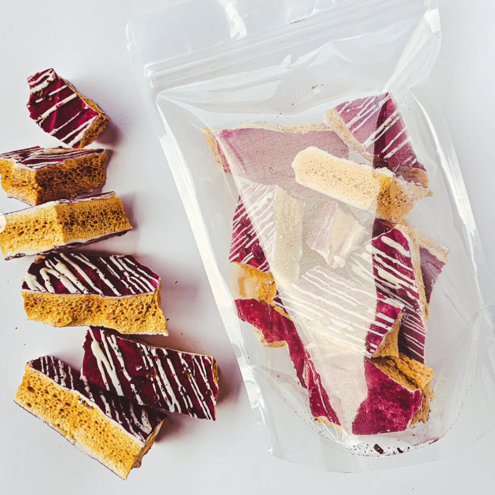 Beetroot & White Chocolate Honeycomb